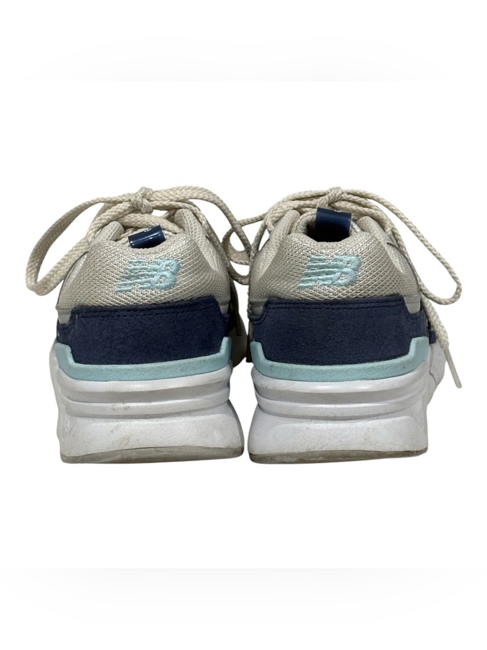 New Balance Men’s 997H Low Top Lace-Up Suede Sneakers Blue/White CW997HSW - Picture 4 of 7